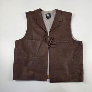 Bradford Exchange Leather Vest John Wayne "The Duke" Mens XL Two Tone
